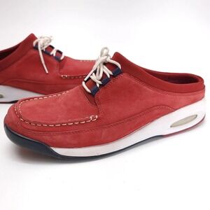 Cole Haan Air‎ Red Navy Suede Loafers Shoes Slip On Women's Size 10.5 B